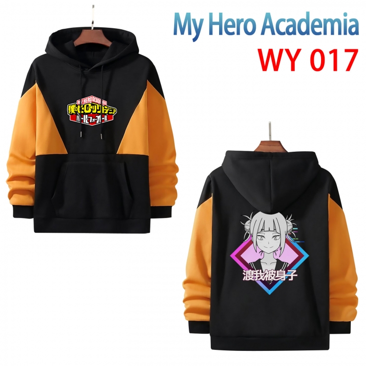 My Hero Academia Cotton color contrast patch pocket sweater  from S to 3XL  WY 017