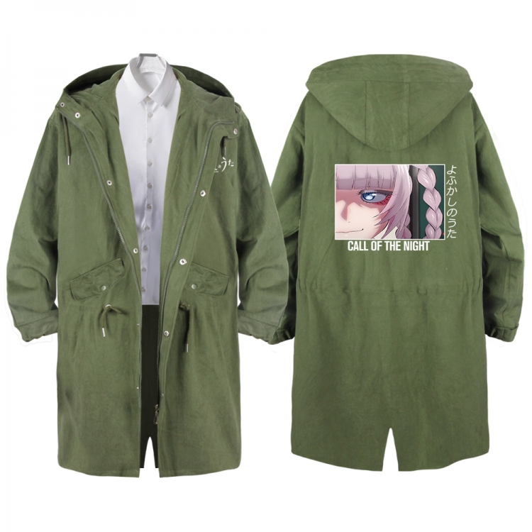 Call of the Night Anime Peripheral Hooded Long Windbreaker Jacket from S to 3XL