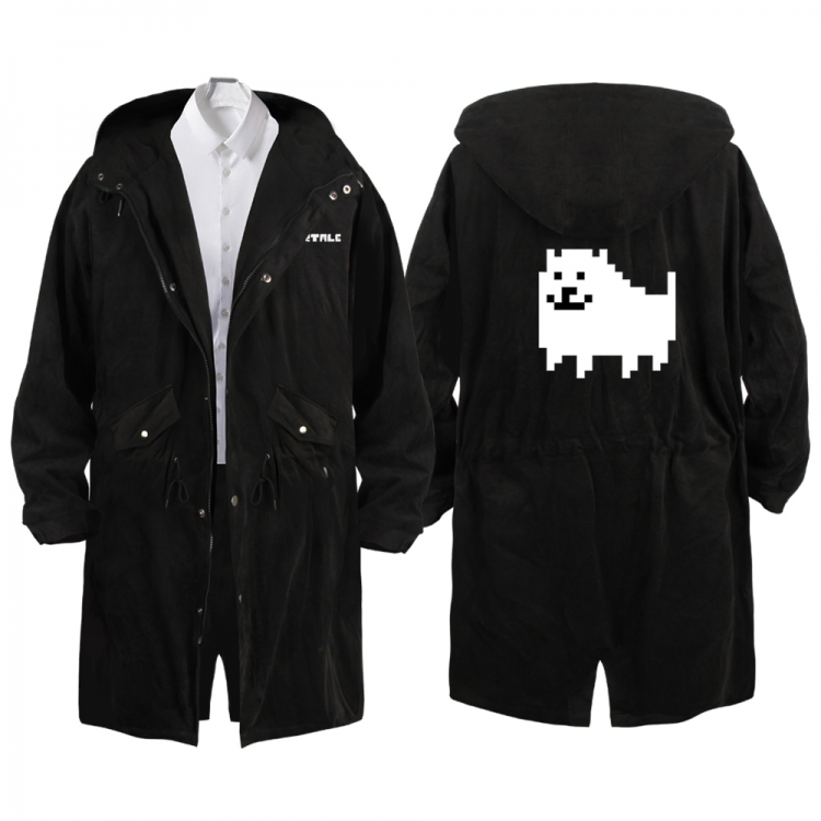 Undertale Anime Peripheral Hooded Long Windbreaker Jacket from S to 3XL