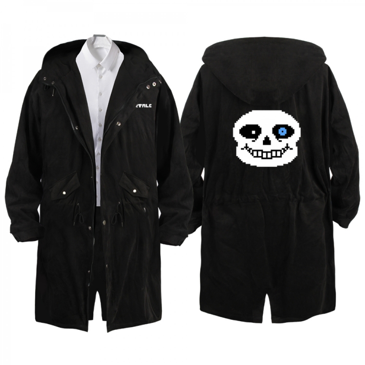 Undertale Anime Peripheral Hooded Long Windbreaker Jacket from S to 3XL