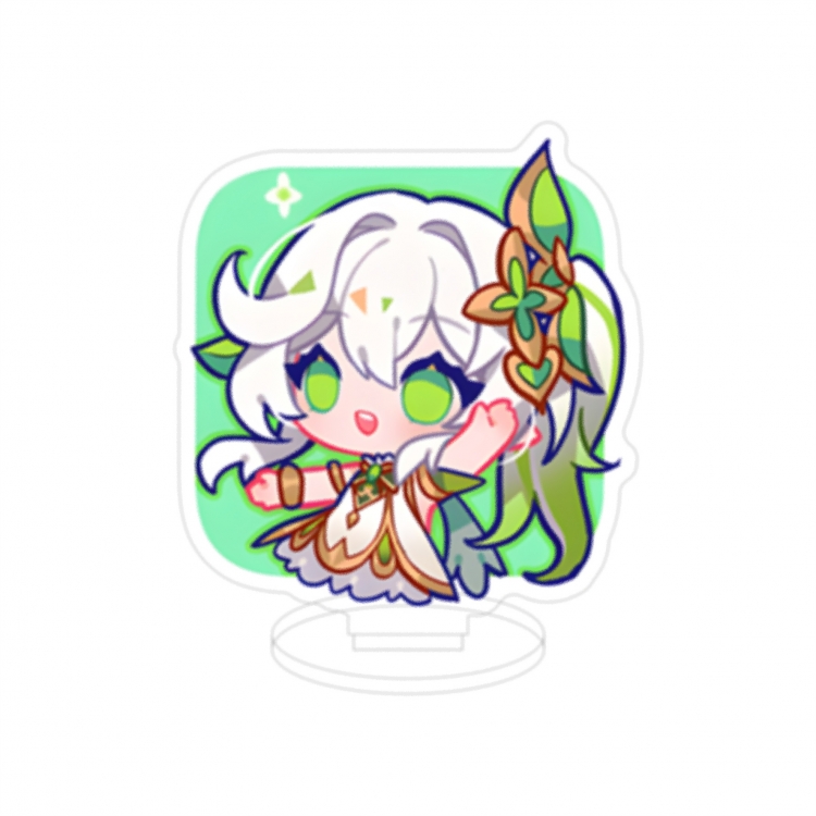 Genshin Impact Double layer Anime characters acrylic Standing Plates Keychain 10cm