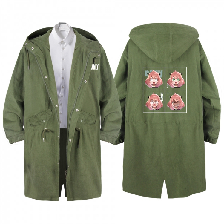SPY×FAMILY Anime Peripheral Hooded Long Windbreaker Jacket from S to 3XL