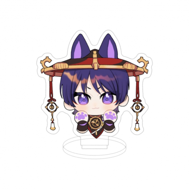 Genshin Impact Double layer Anime characters acrylic Standing Plates Keychain 10cm
