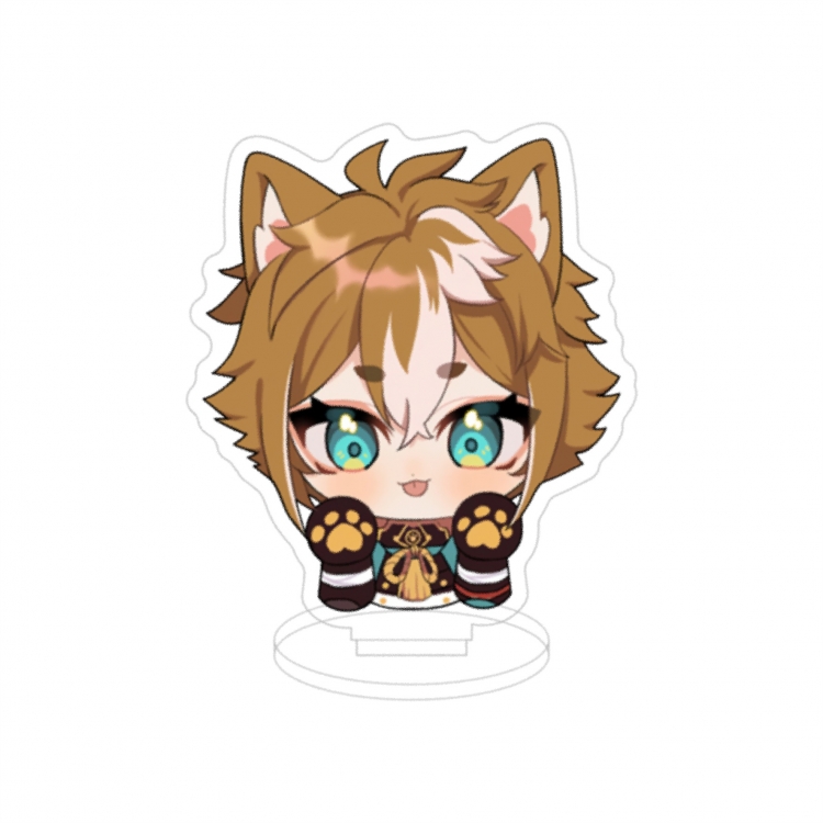 Genshin Impact Double layer Anime characters acrylic Standing Plates Keychain 10cm
