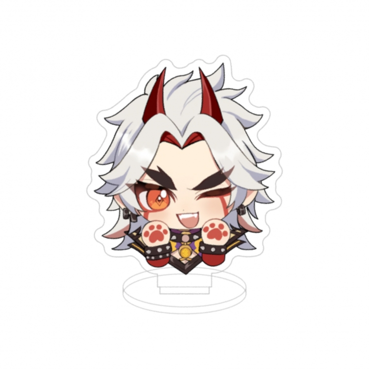 Genshin Impact Double layer Anime characters acrylic Standing Plates Keychain 10cm