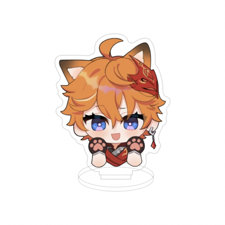 Genshin Impact Double layer Anime characters acrylic Standing Plates Keychain 10cm