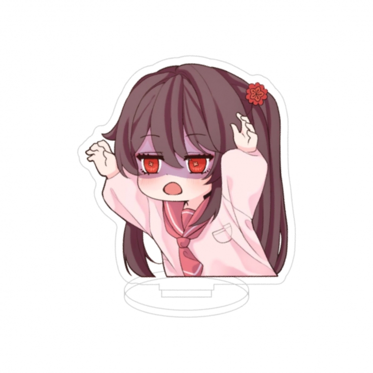 Genshin Impact Double layer Anime characters acrylic Standing Plates Keychain 10cm