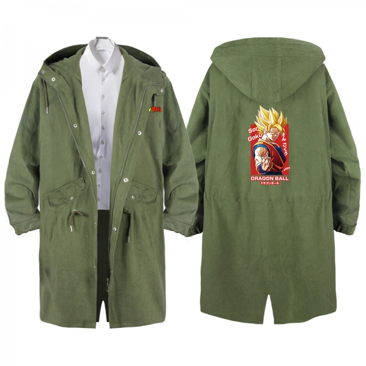 DRAGON BALL Anime Peripheral Hooded Long Windbreaker Jacket from S to 3XL
