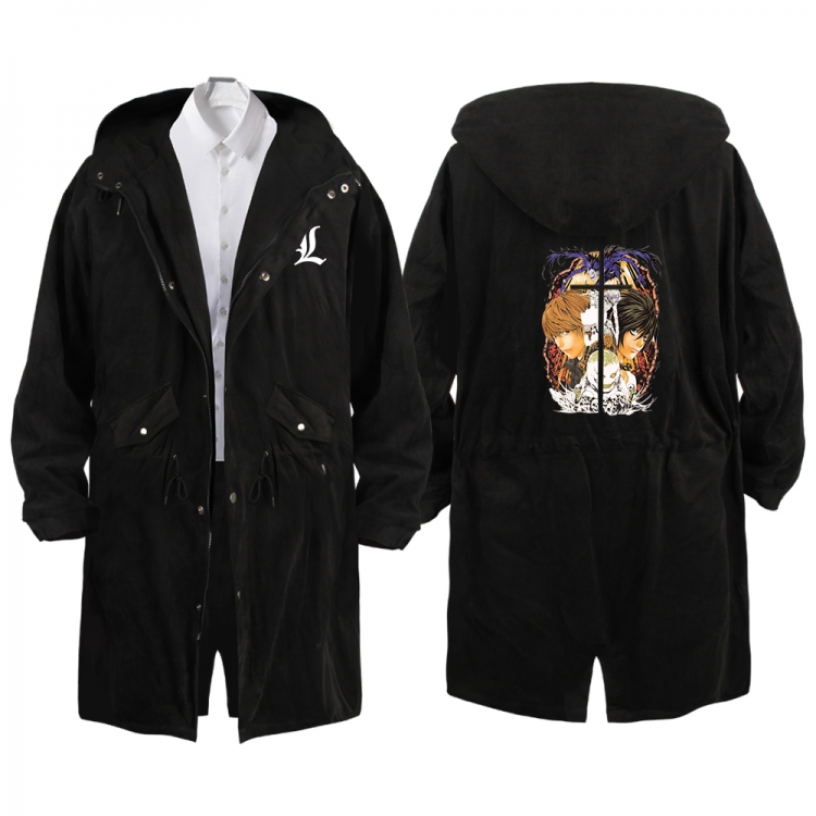 Death note Anime Peripheral Hooded Long Windbreaker Jacket from S to 3XL