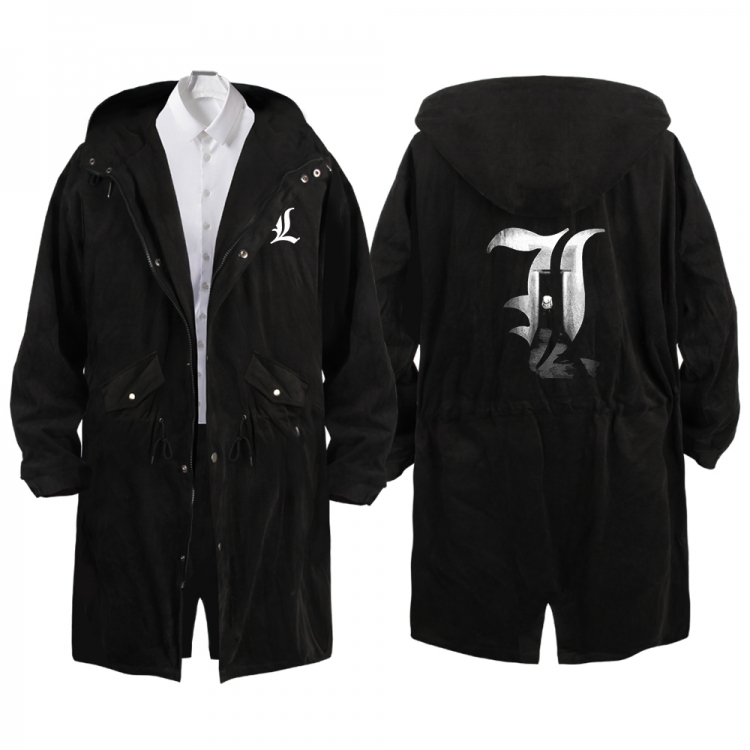 Death note Anime Peripheral Hooded Long Windbreaker Jacket from S to 3XL