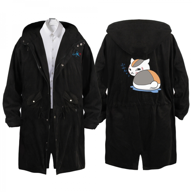 Natsume_Yuujintyou Anime Peripheral Hooded Long Windbreaker Jacket from S to 3XL