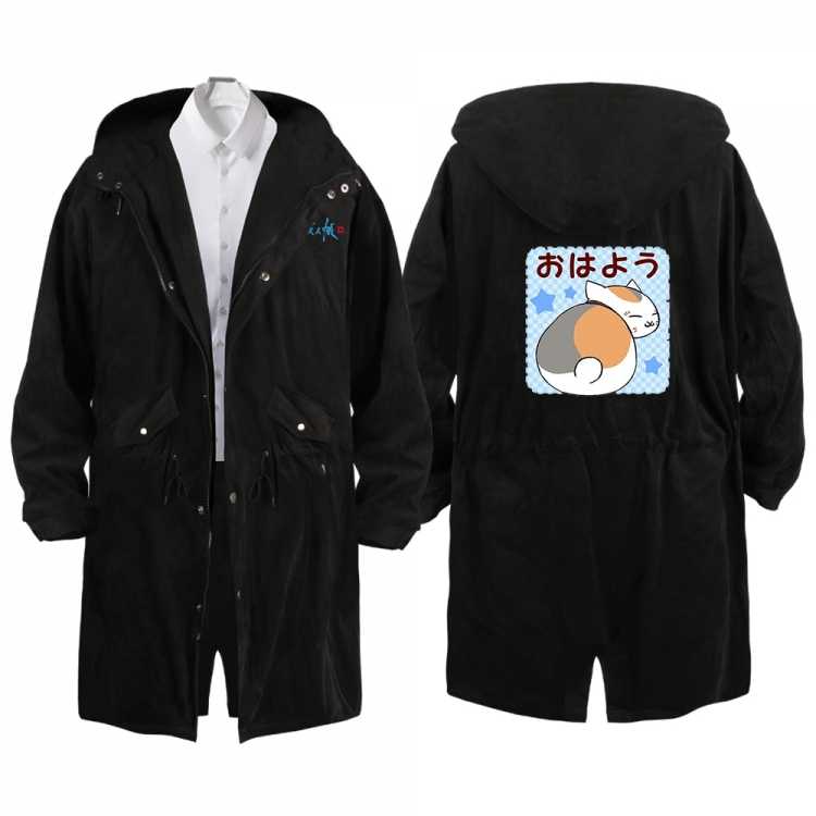 Natsume_Yuujintyou Anime Peripheral Hooded Long Windbreaker Jacket from S to 3XL