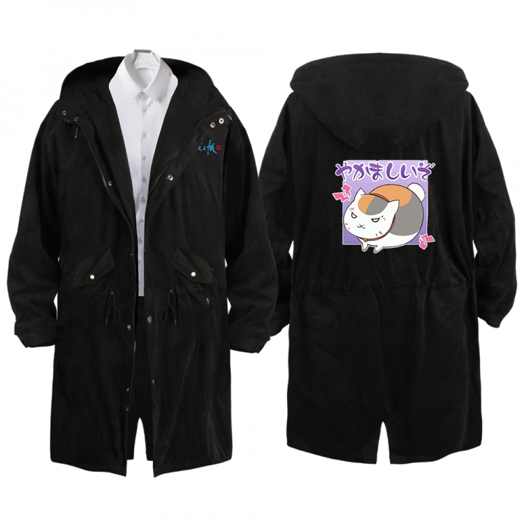 Natsume_Yuujintyou Anime Peripheral Hooded Long Windbreaker Jacket from S to 3XL