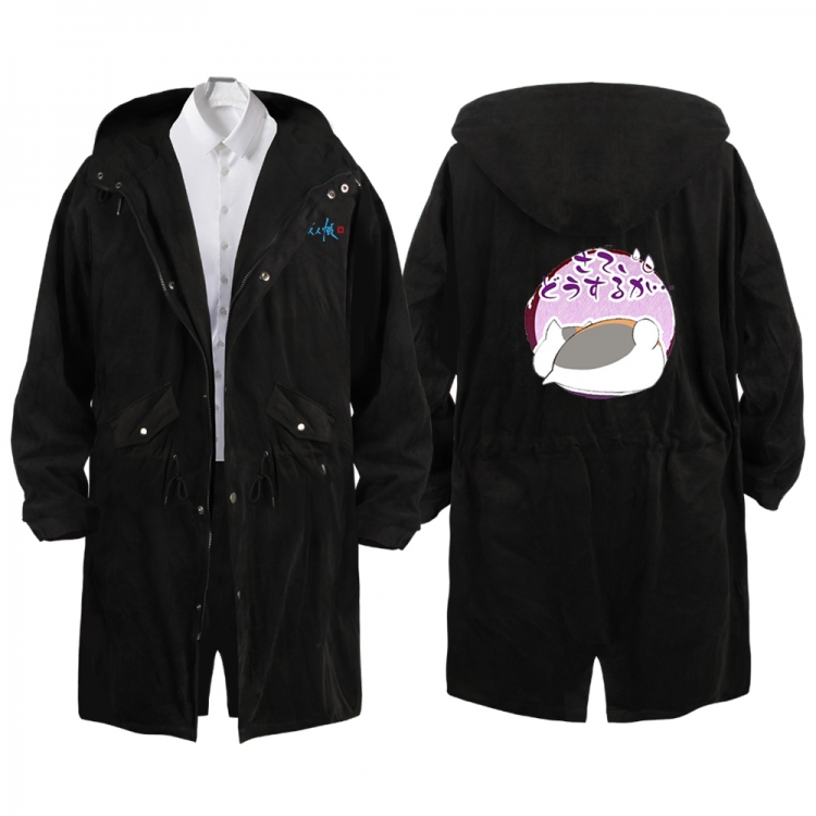 Natsume_Yuujintyou Anime Peripheral Hooded Long Windbreaker Jacket from S to 3XL