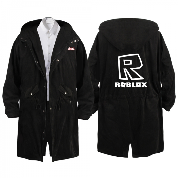 Robllox Anime Peripheral Hooded Long Windbreaker Jacket from S to 3XL