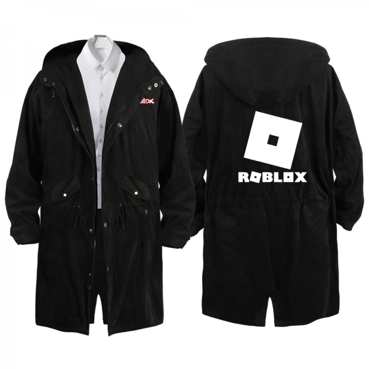 Robllox Anime Peripheral Hooded Long Windbreaker Jacket from S to 3XL