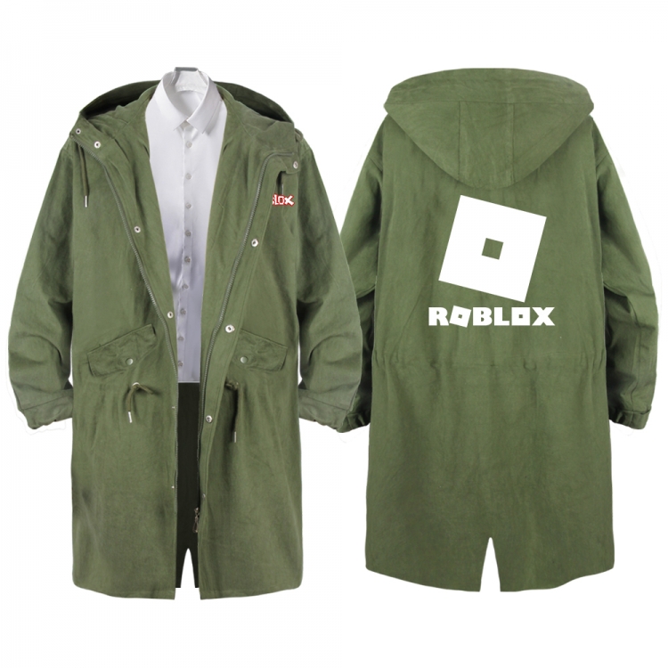 Robllox Anime Peripheral Hooded Long Windbreaker Jacket from S to 3XL