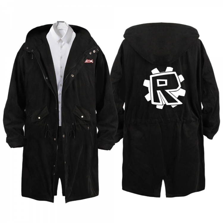 Robllox Anime Peripheral Hooded Long Windbreaker Jacket from S to 3XL