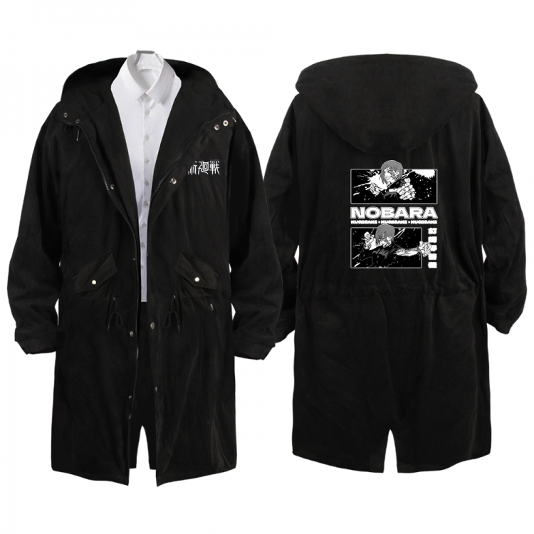 Jujutsu Kaisen Anime Peripheral Hooded Long Windbreaker Jacket from S to 3XL