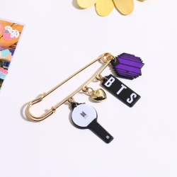 BTS Korean stars around brooch...