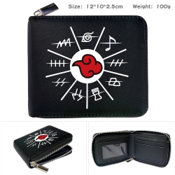 Naruto Anime zipper black leat...