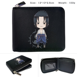 Naruto Anime zipper black leat...