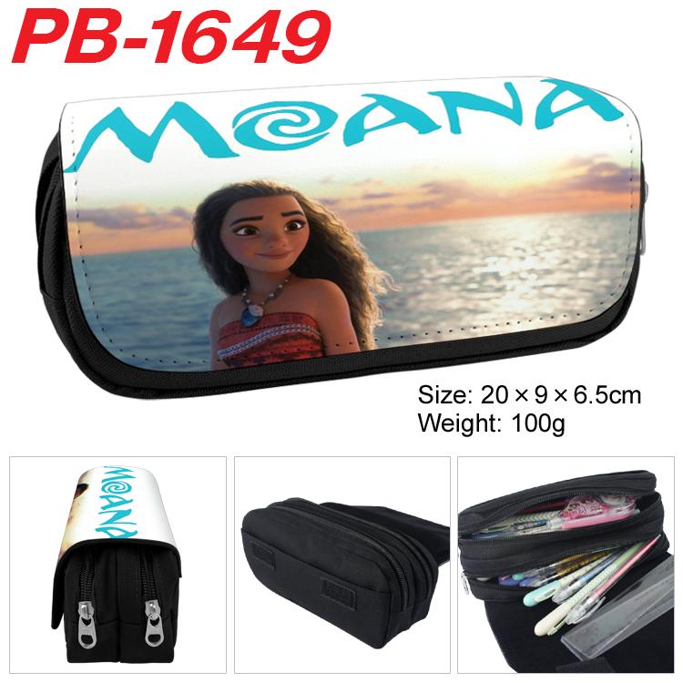 Moana  Anime double-layer pu leather printing pencil case 20×9×6.5cm PB-1649