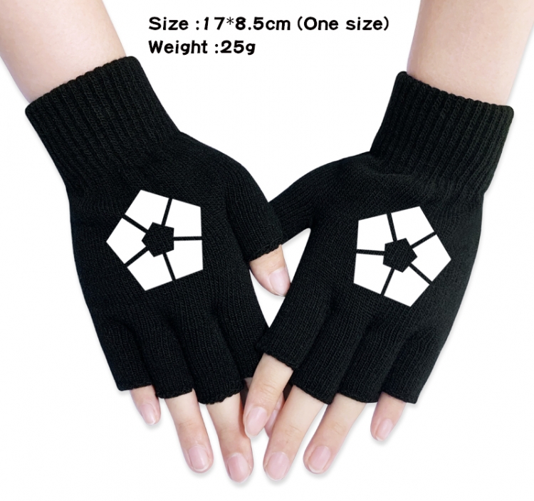 BLUE LOCK Anime knitted half finger gloves 17x8.5cm