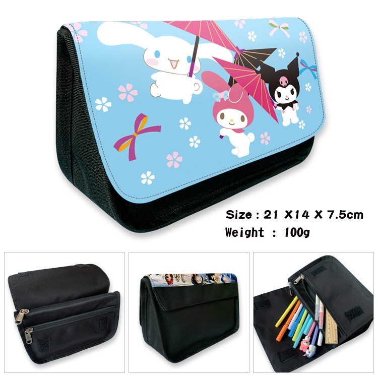 melody Anime Velcro canvas zipper pencil case Pencil Bag 21×14×7.5cm
