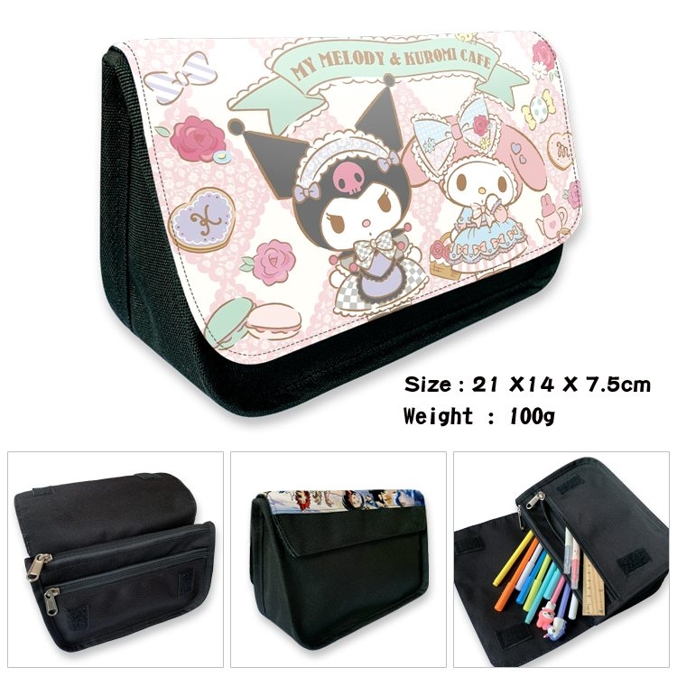 melody Anime Velcro canvas zipper pencil case Pencil Bag 21×14×7.5cm