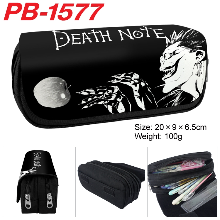 Death note Anime double-layer pu leather printing pencil case 20×9×6.5cm PB-1577