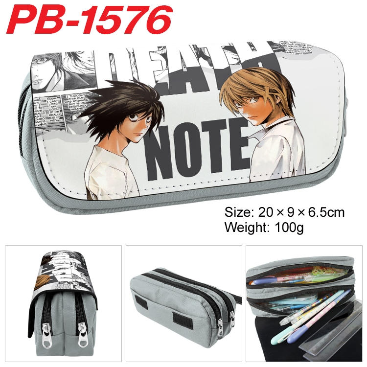 Death note Anime double-layer pu leather printing pencil case 20×9×6.5cm  PB-1576