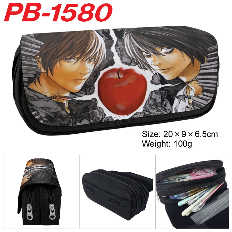 Death note Anime double-layer pu leather printing pencil case 20×9×6.5cm PB-1580