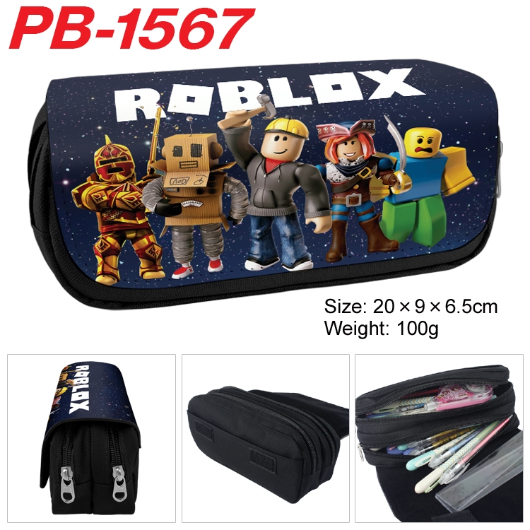 Robllox Anime double-layer pu leather printing pencil case 20×9×6.5cm PB-1567