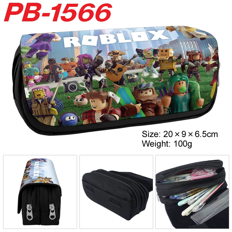 Robllox Anime double-layer pu leather printing pencil case 20×9×6.5cm PB-1566