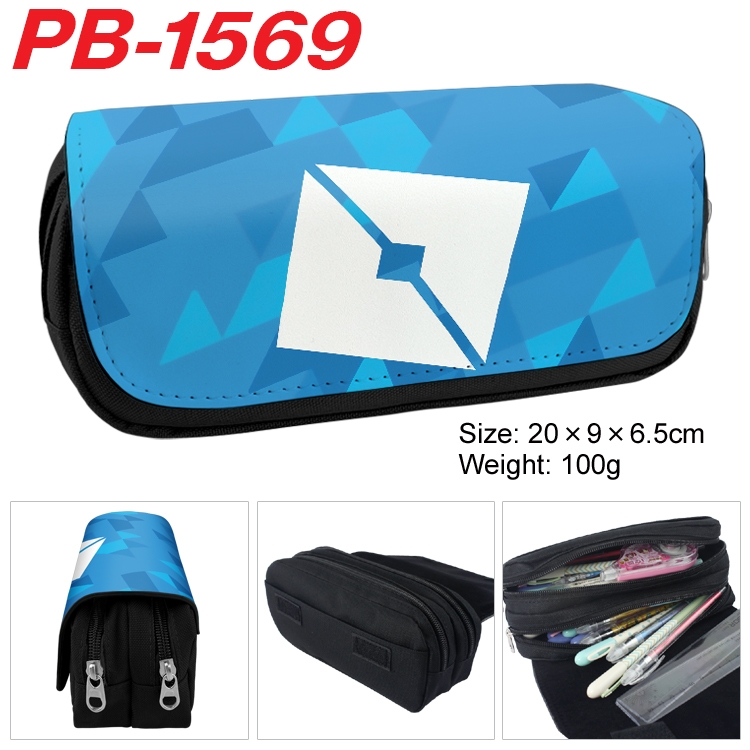 Robllox Anime double-layer pu leather printing pencil case 20×9×6.5cm PB-1569