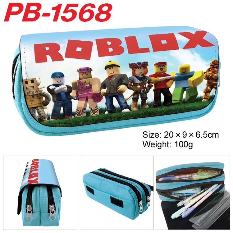 Robllox Anime double-layer pu leather printing pencil case 20×9×6.5cm PB-1568