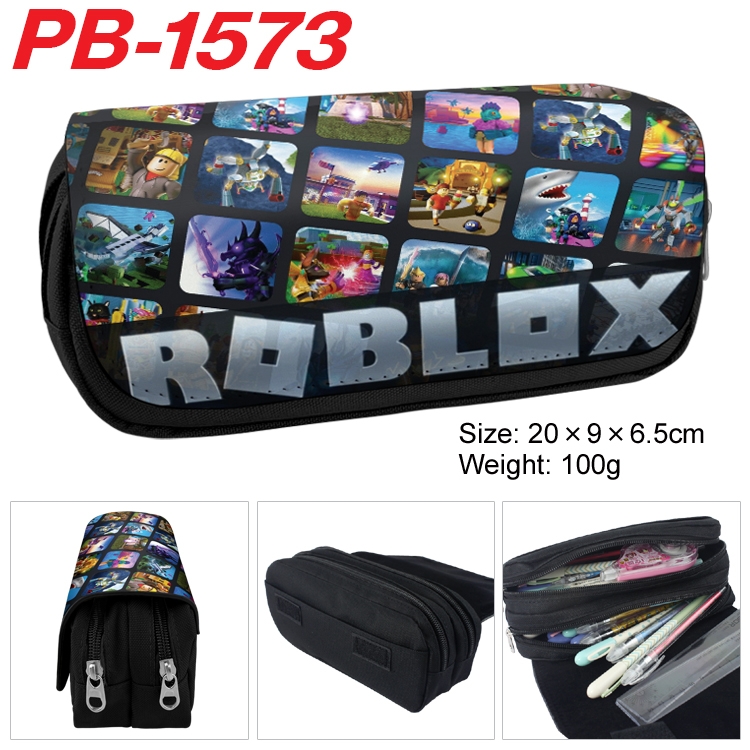 Robllox Anime double-layer pu leather printing pencil case 20×9×6.5cm PB-1573