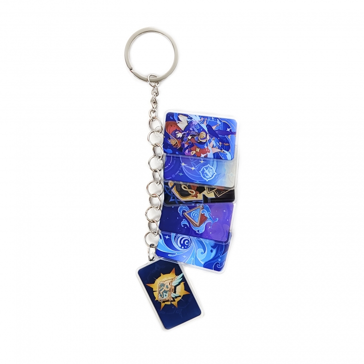 Genshin Impact Anime Peripheral Acrylic Keychain Keyring Pendant price for 5 pcs