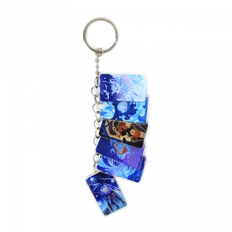 Genshin Impact Anime Peripheral Acrylic Keychain Keyring Pendant price for 5 pcs