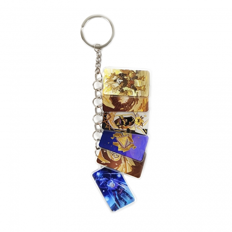 Genshin Impact Anime Peripheral Acrylic Keychain Keyring Pendant price for 5 pcs