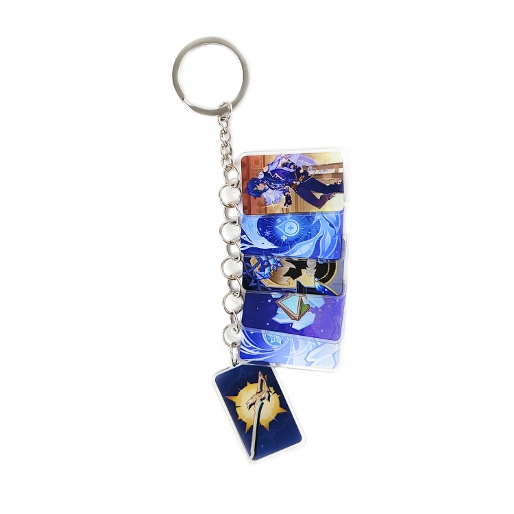 Genshin Impact Anime Peripheral Acrylic Keychain Keyring Pendant price for 5 pcs