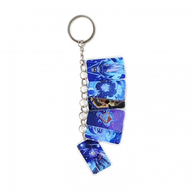 Genshin Impact Anime Peripheral Acrylic Keychain Keyring Pendant price for 5 pcs