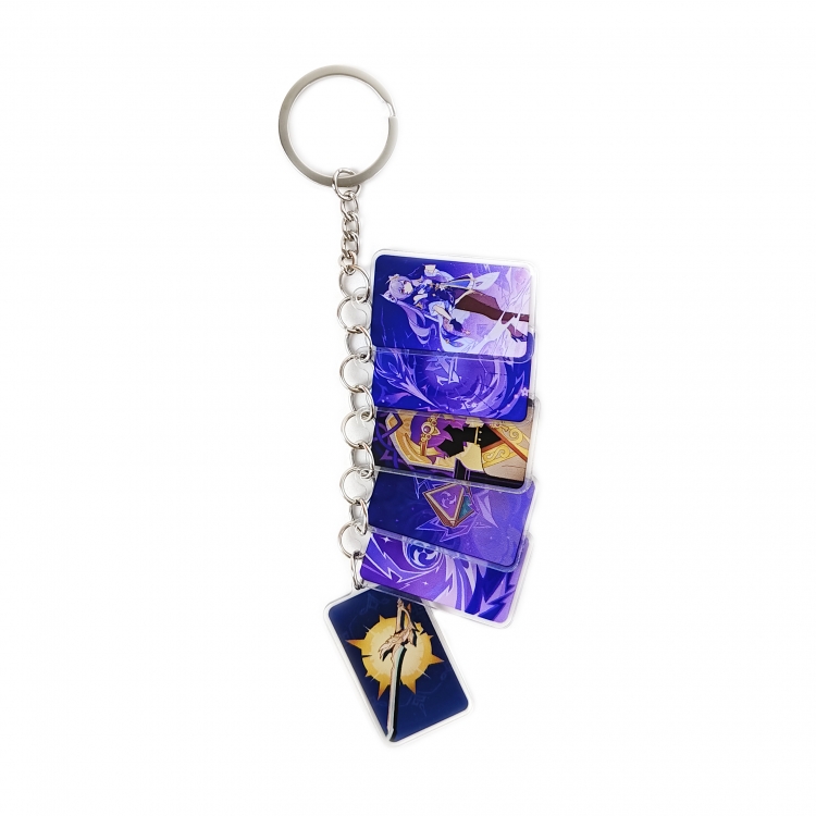 Genshin Impact Anime Peripheral Acrylic Keychain Keyring Pendant price for 5 pcs