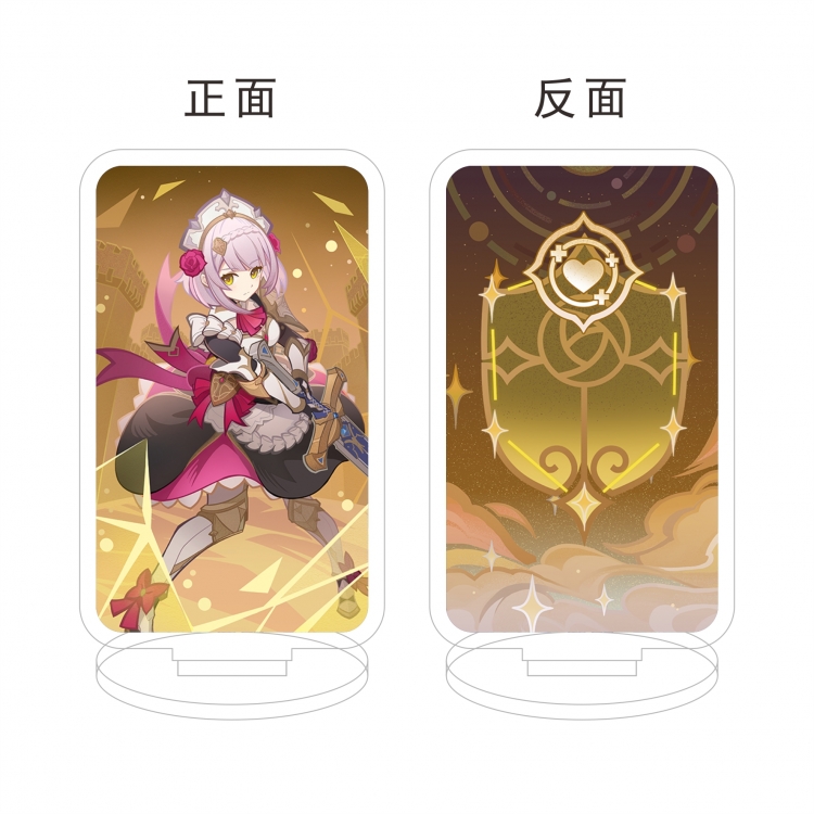 Genshin Impact Double layer Anime characters acrylic Standing Plates Keychain 10cm