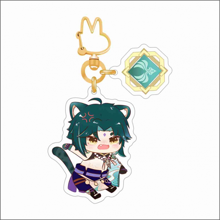 Genshin Impact Epoxy Keychain Bag Pendant Decoration Ornament price for 2 pcs