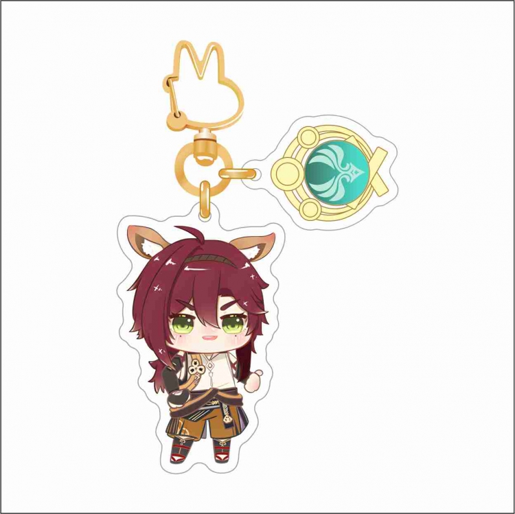 Genshin Impact Epoxy Keychain Bag Pendant Decoration Ornament price for 2 pcs