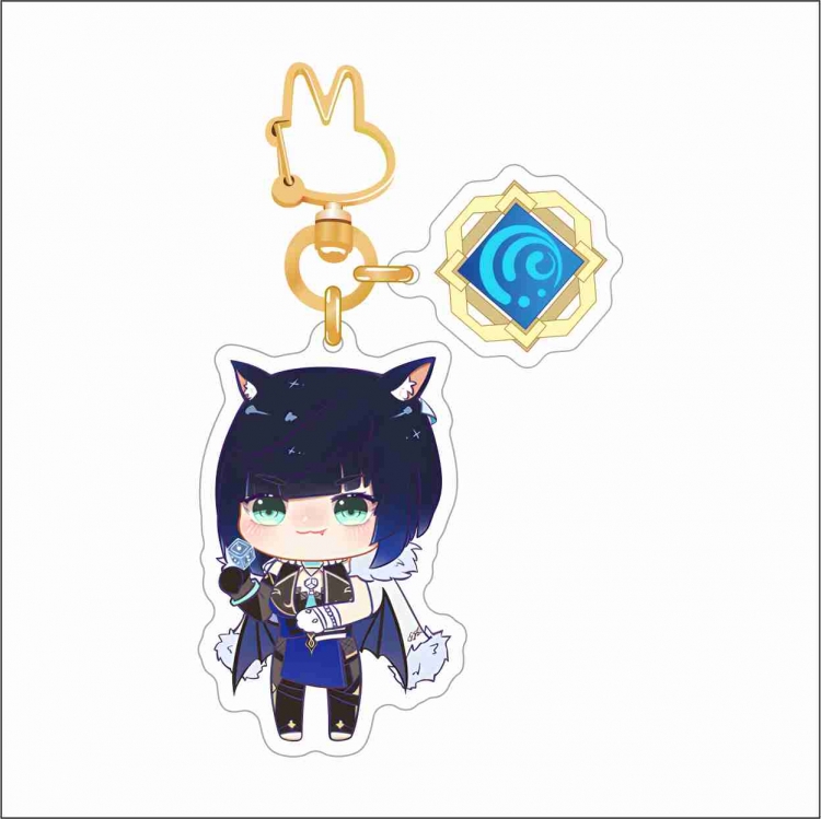 Genshin Impact Epoxy Keychain Bag Pendant Decoration Ornament price for 2 pcs