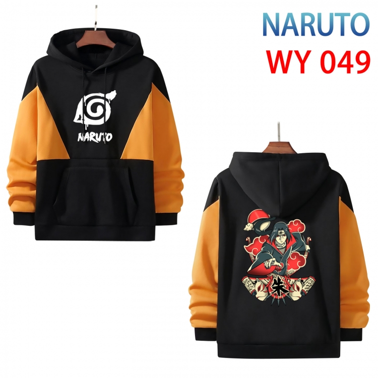 Naruto Anime color contrast patch pocket sweater  from S to 3XL WY 49