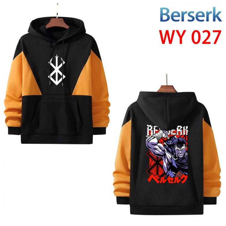 BERSERK Anime color contrast patch pocket sweater  from S to 3XL WY 27